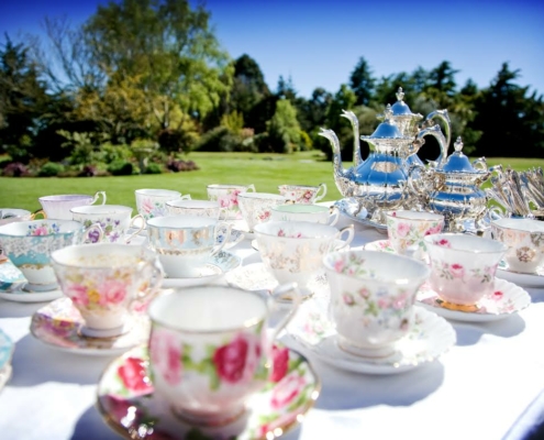Vintage china tea set hire package for high tea