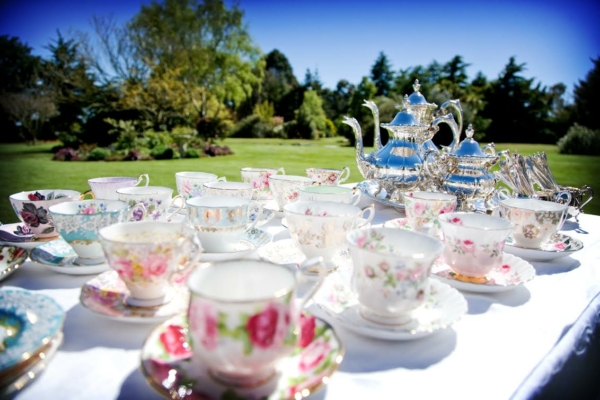 Vintage china tea set hire package for high tea